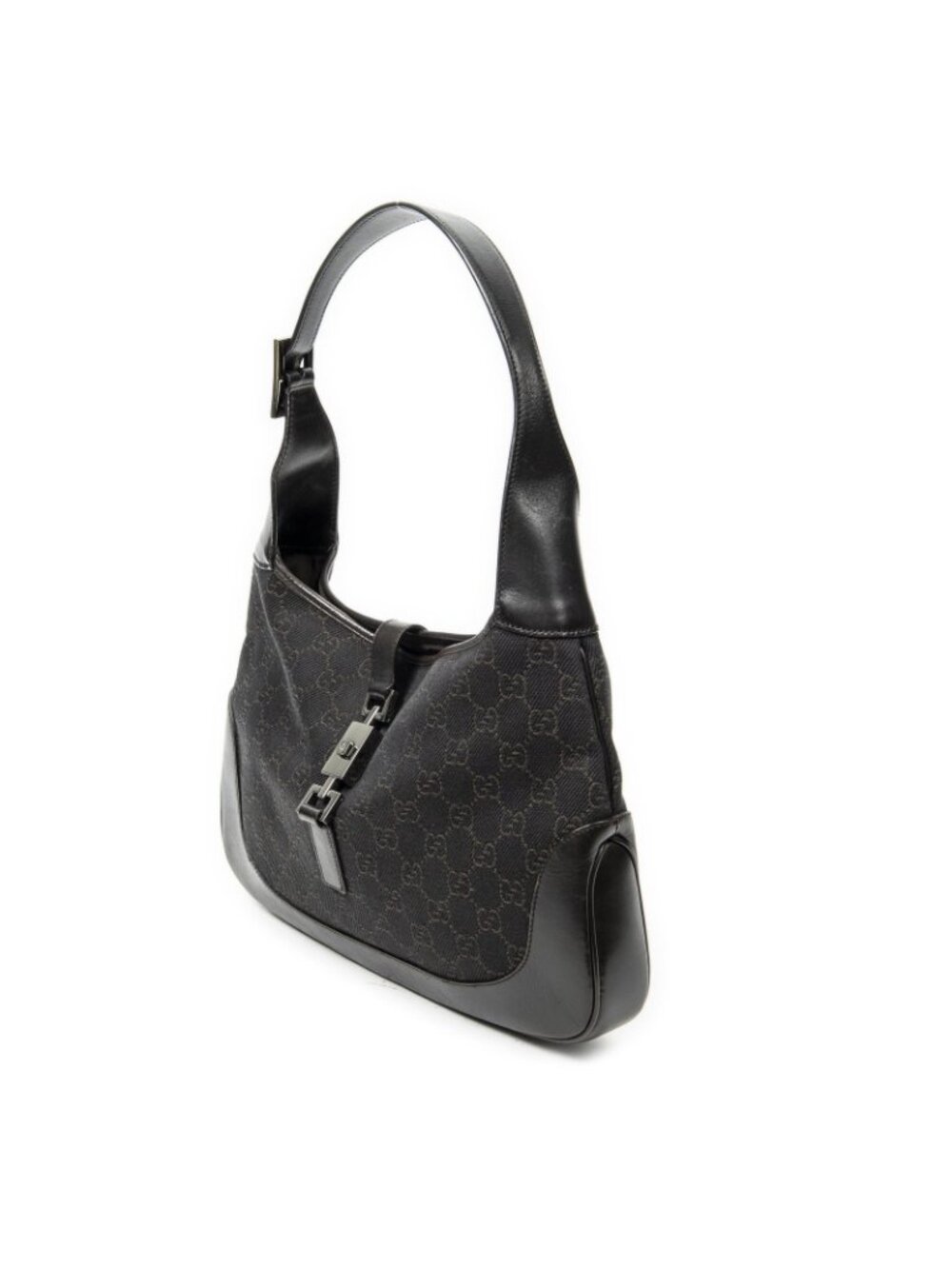 Gucci Jackie Hobo Brown GG Denim Canvas - Picture 2 of 10